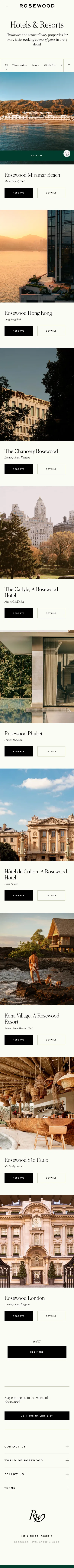 rosewoodhotels.com/en/luxury-hotels-and-resorts on mobile, full screenshot