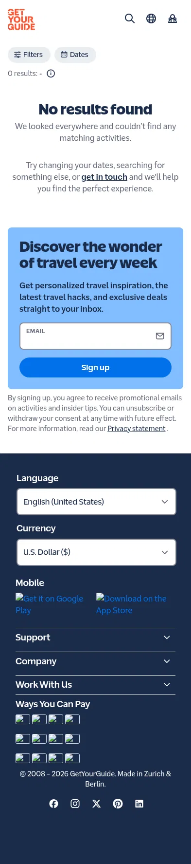 getyourguide.com/s on mobile, full screenshot