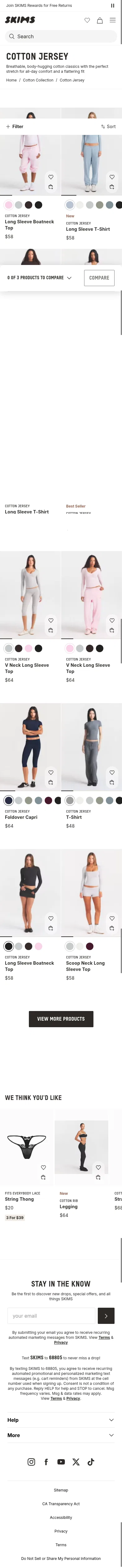 skims.com/collections/cotton-jersey on mobile, full screenshot