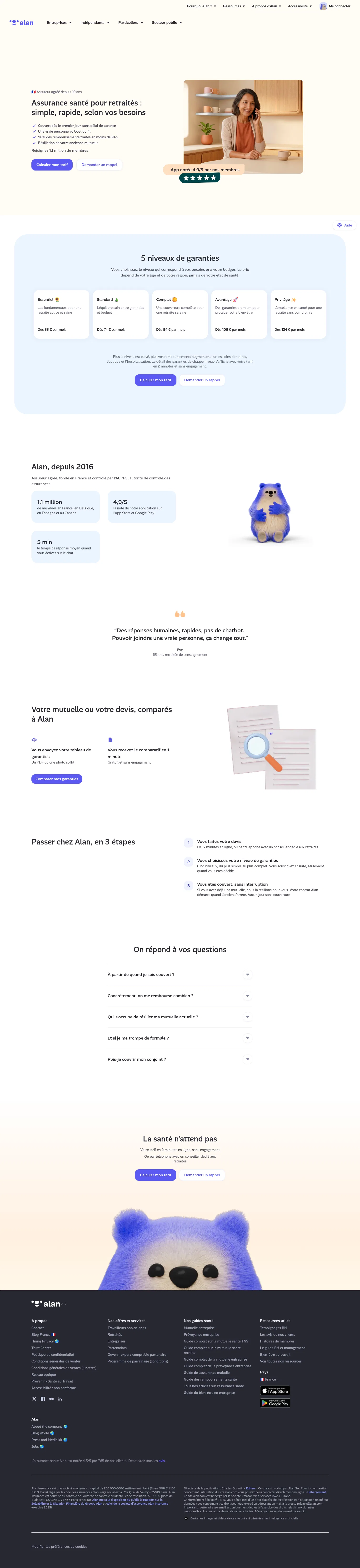 alan.com/fr-fr/p/senior-paid-dg on desktop, full screenshot