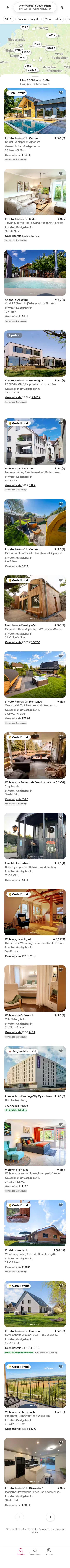 airbnb.de/s/Deutschland/homes on mobile