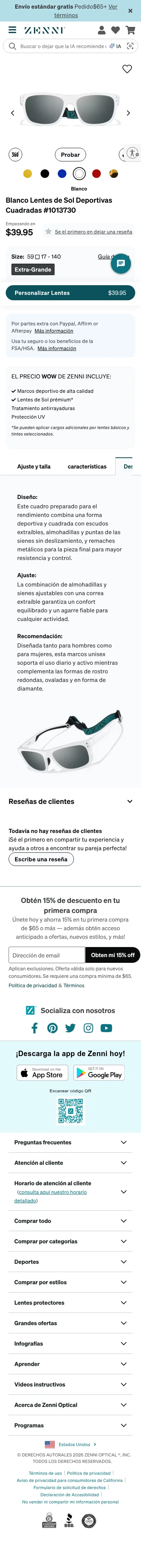 zennioptical.com/es-us/p/plastic-square-sunglass-frames/10137/1013730 on mobile, full screenshot