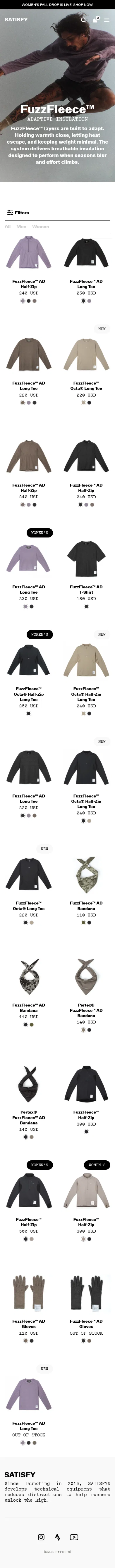 satisfyrunning.com/collections/fuzzfleece on mobile