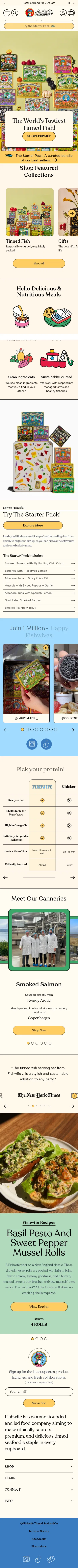 eatfishwife.com on mobile, full screenshot