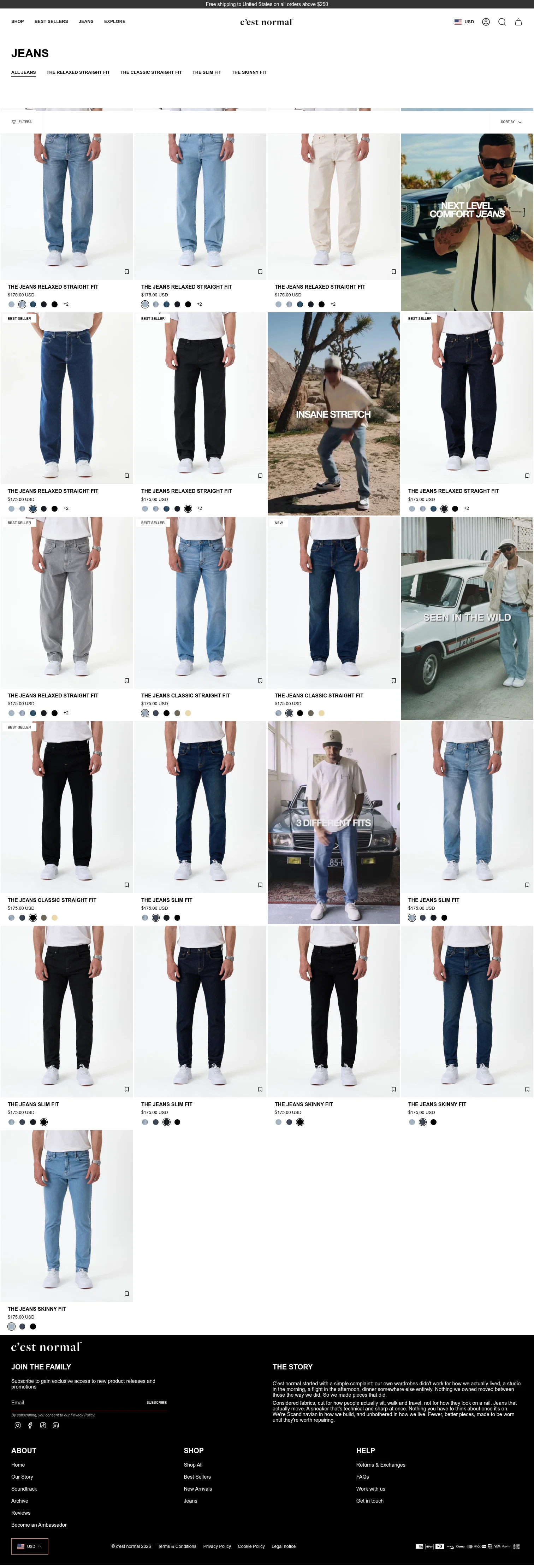 cestnormal.com/collections/jeans on desktop