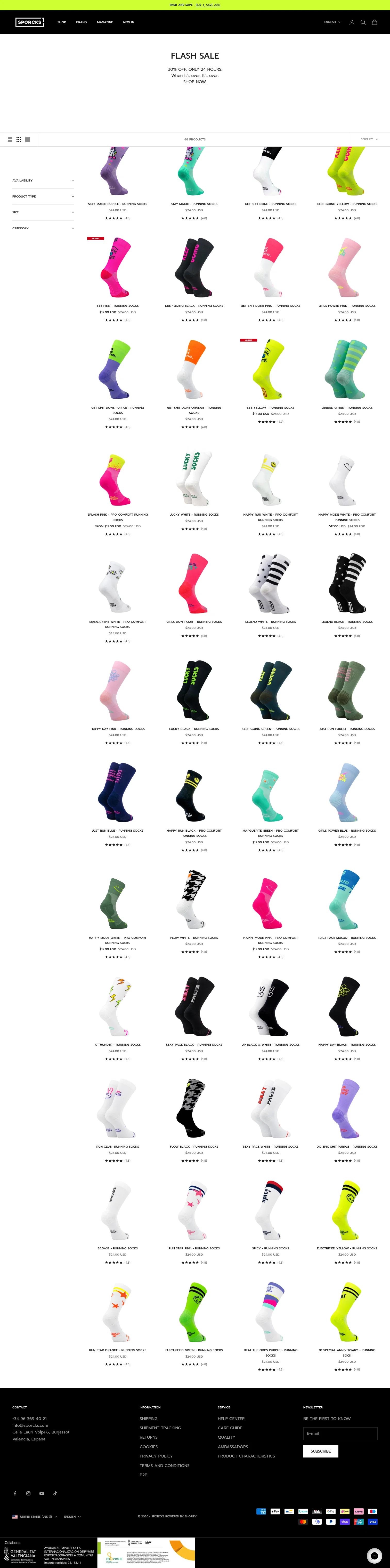 Sporcks landing page