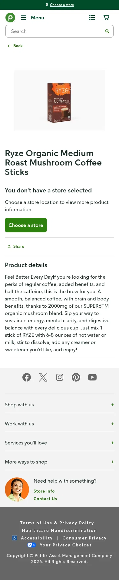 publix.com/pd/ryze-organic-medium-roast-mushroom-coffee-sticks/RIO-PCI-639544 on mobile