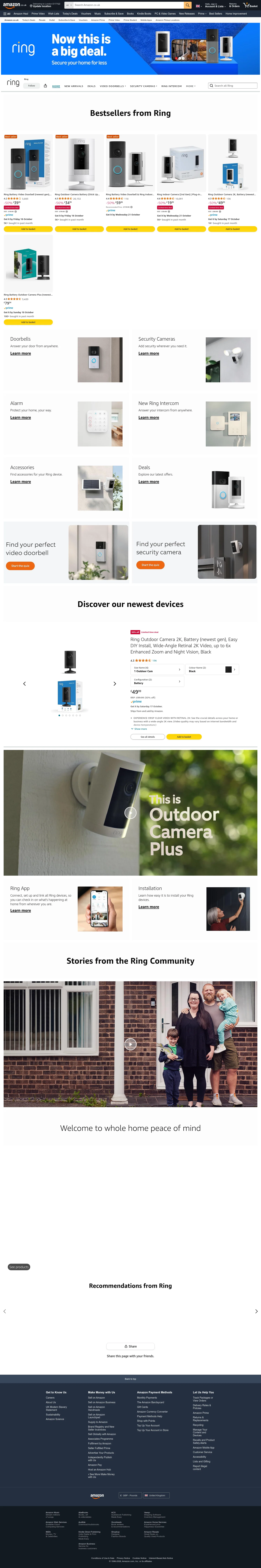Ring LLC landing page