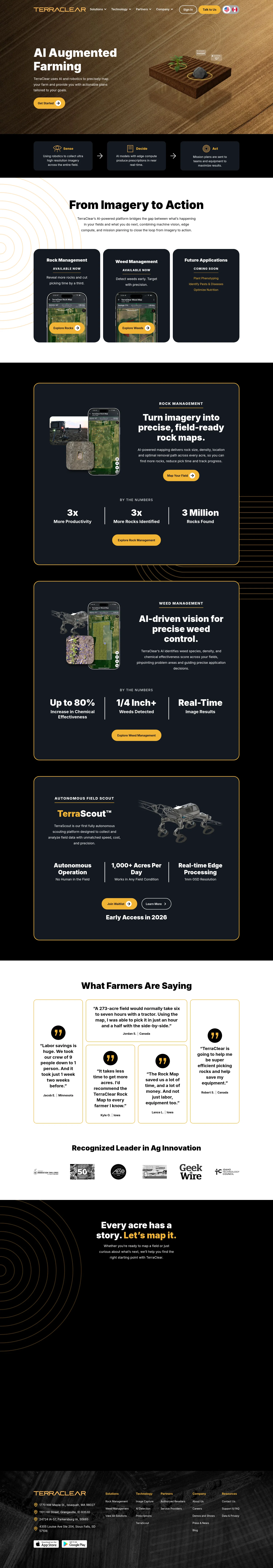 terraclear.com on desktop