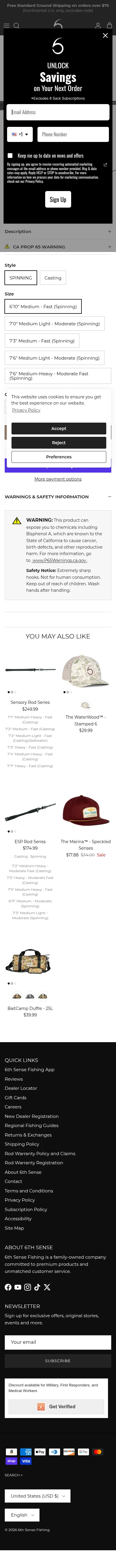 6thsensefishing.com/products/response-rod-series on mobile