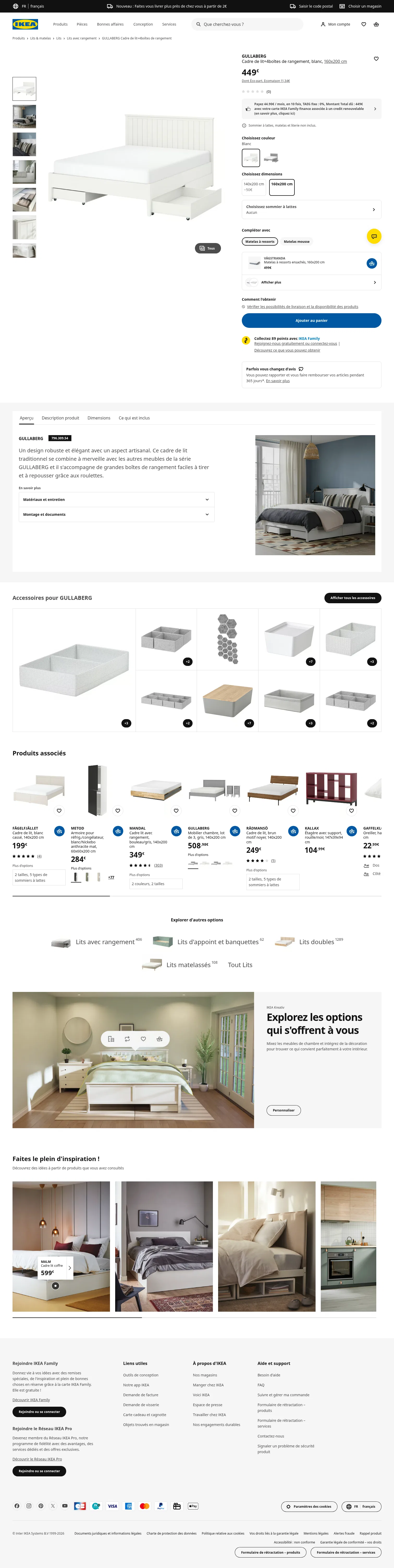 ikea.com/fr/fr/p/gullaberg-cadre-de-lit-4boites-de-rangement-blanc-s79630954 on desktop, full screenshot