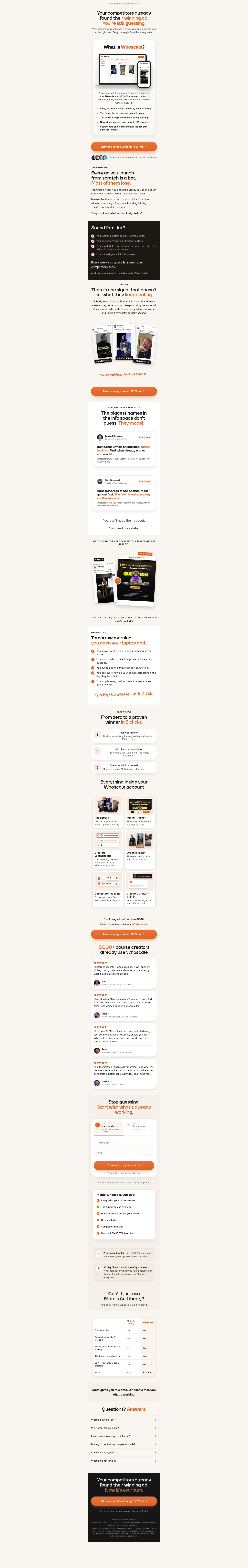 welcome.whoscale.io/f/adv3 on desktop, full screenshot