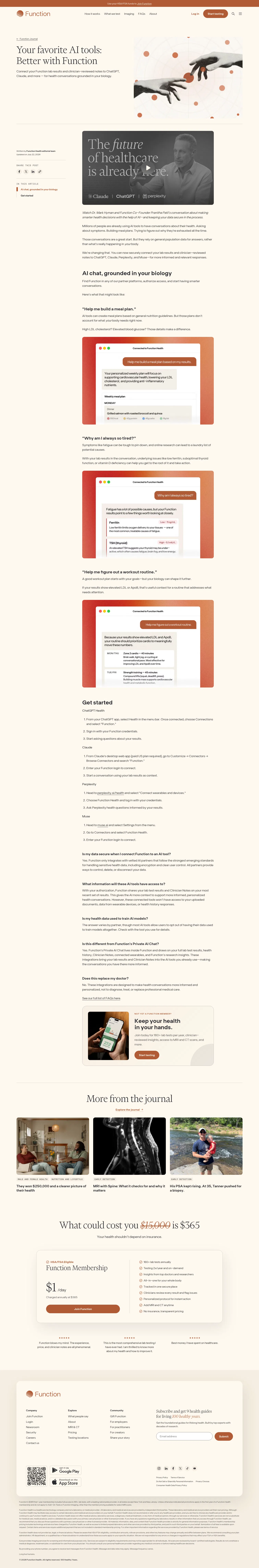 functionhealth.com/article/betterwithfunction on desktop, full screenshot