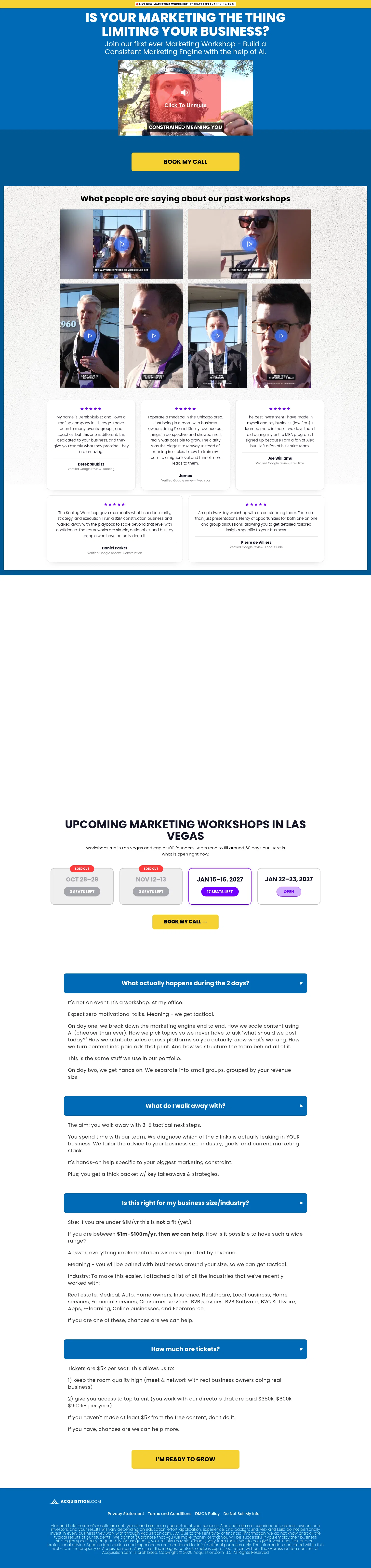 acquisition.com/workshop-marketing on desktop, full screenshot