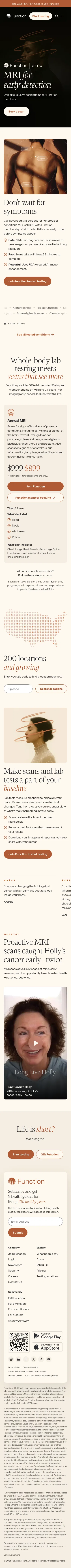 functionhealth.com/scansmri on mobile, full screenshot