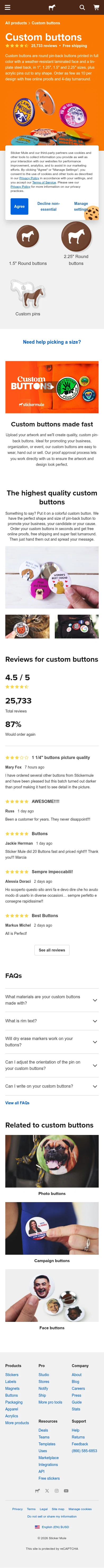stickermule.com/custom-buttons on mobile