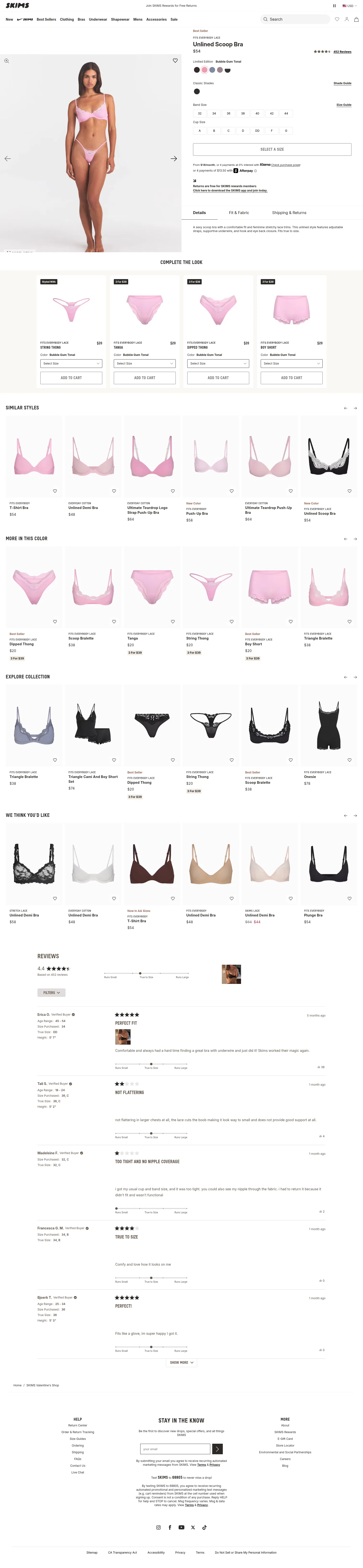 skims.com/products/fits-everybody-lace-unlined-scoop-bra-bubble-gum-tonal on desktop, full screenshot