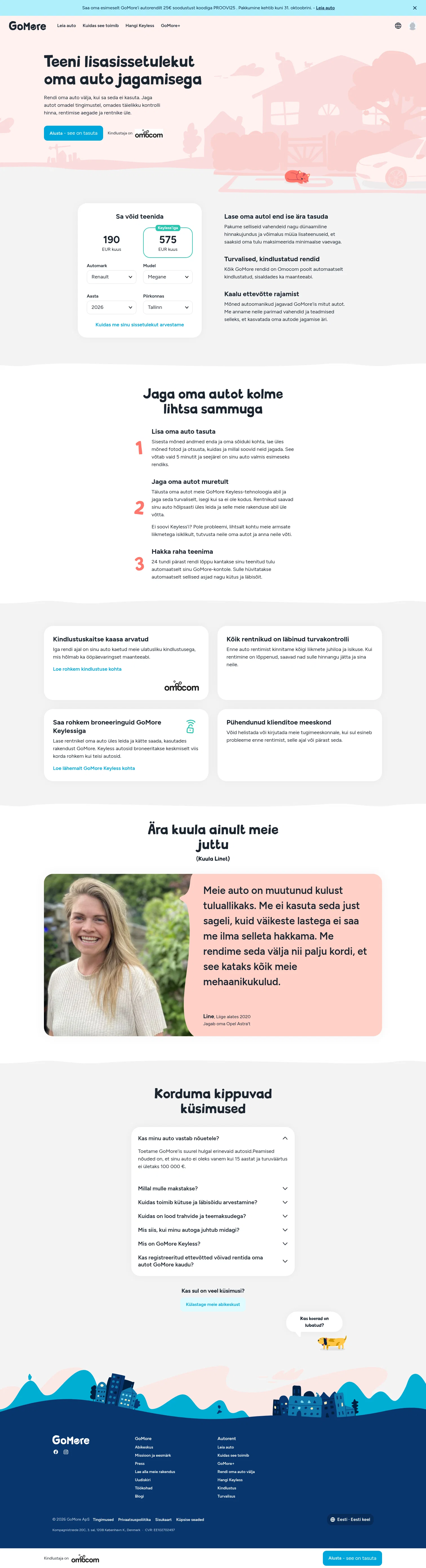GoMore landing page