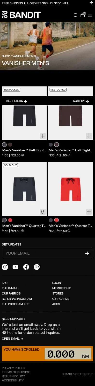 banditrunning.com/collections/vanisher-mens on mobile