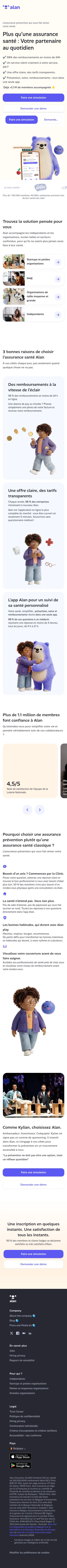 alan.com/fr-be/l/lp-paid on mobile, full screenshot