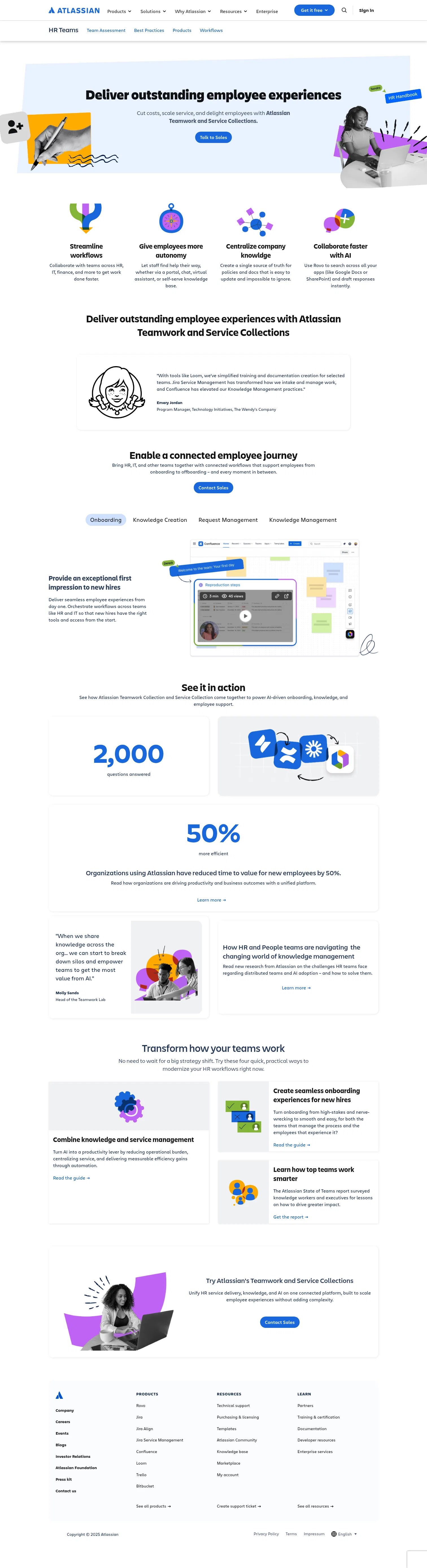 atlassian.com/teams/hr on desktop, full screenshot