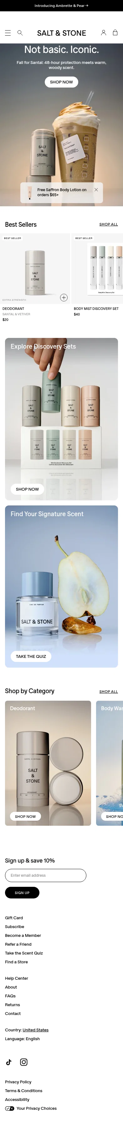 saltandstone.com on mobile