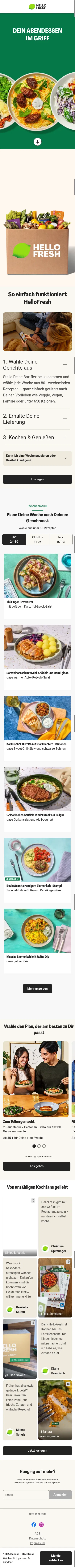 hellofresh.de/pages/cook-this-big-idea on mobile, full screenshot