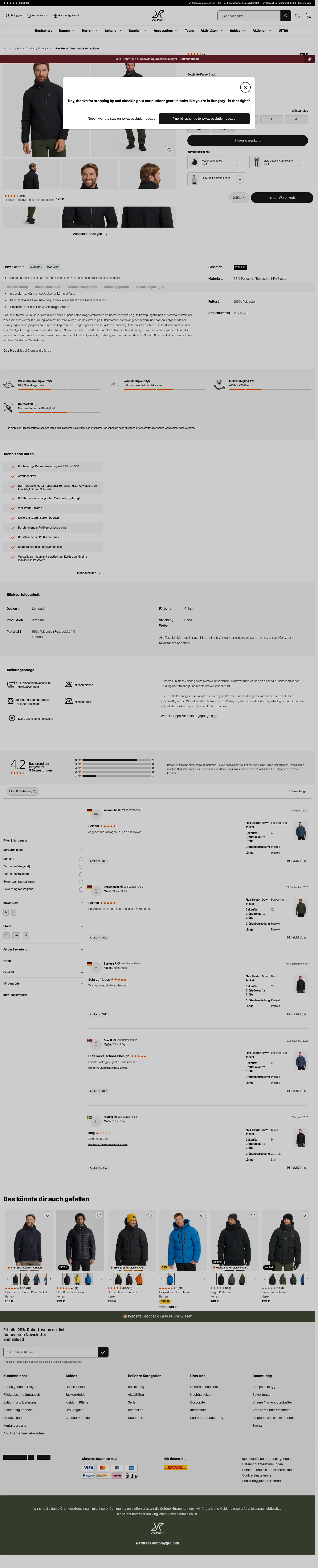 revolutionrace.de/herren/jacken/winterjacken/flex-stretch-down-jacket-men on desktop