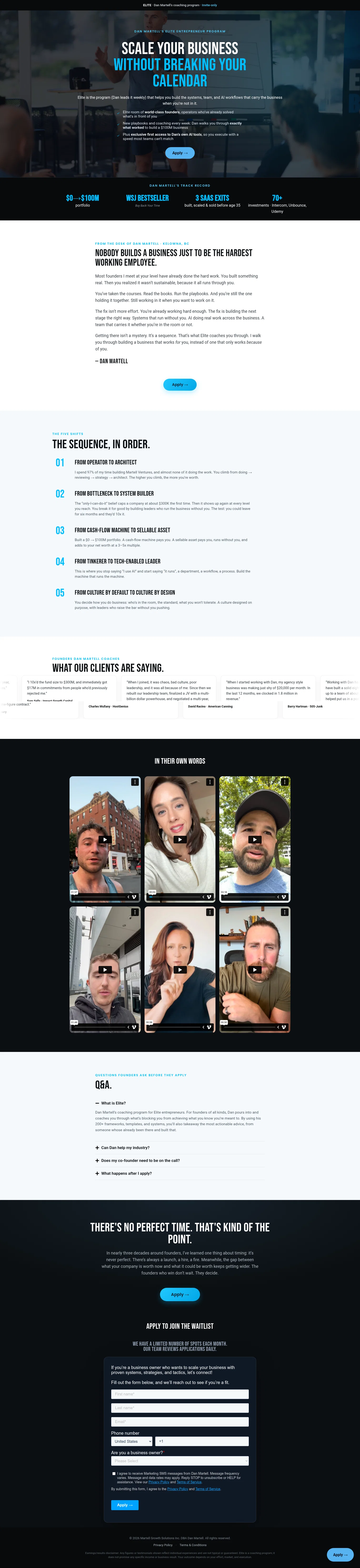 Dan martell landing page
