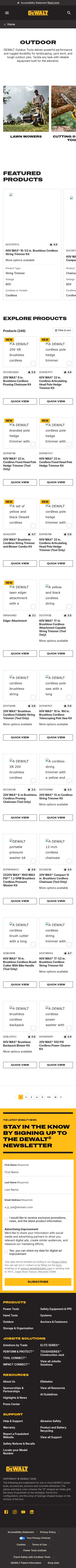 dewalt.com/en-us/products/outdoor on mobile