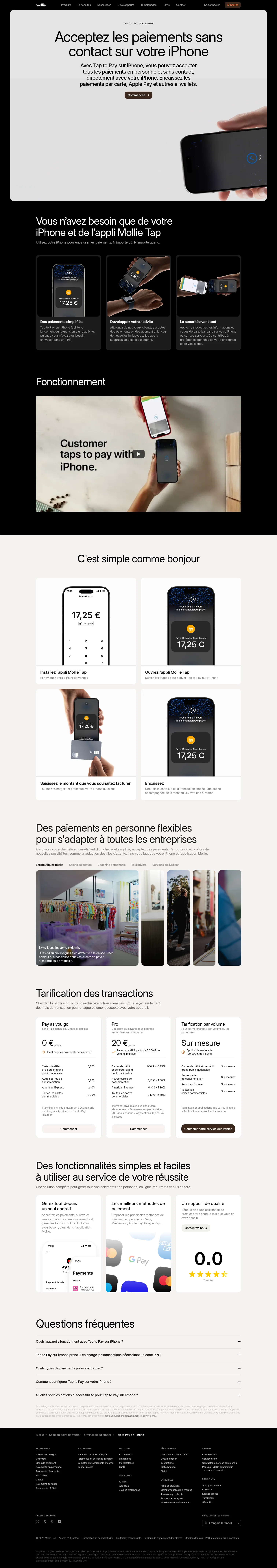 Mollie Payments landing page