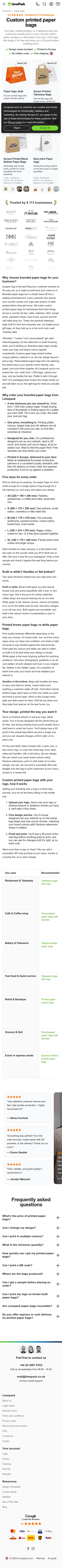 limepack.co.uk/paper-bags on mobile
