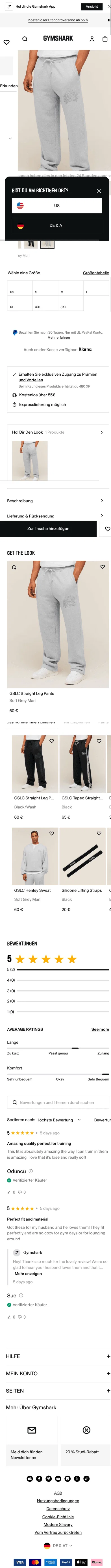 de.checkout.gymshark.com/products/gymshark-gslc-straight-leg-pants-pants-grey-aw26 on mobile