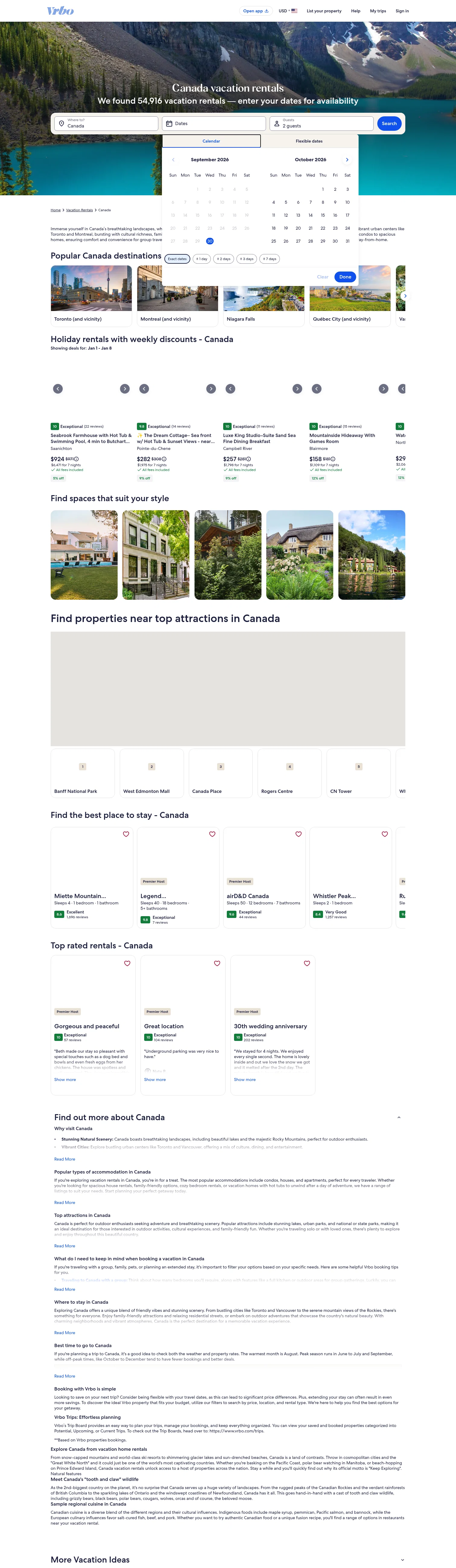 vrbo.com/vacation-rentals/canada on desktop