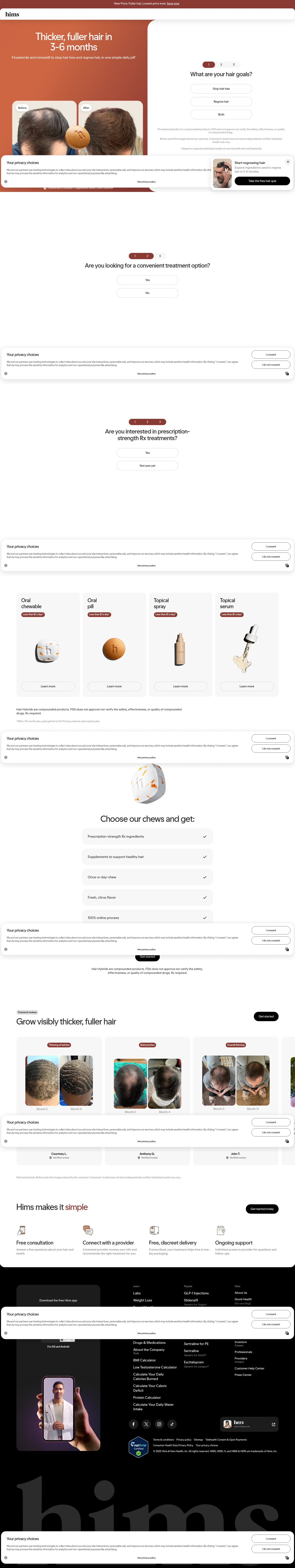 hims.com/lp/hair-start-boe-pill on desktop, full screenshot