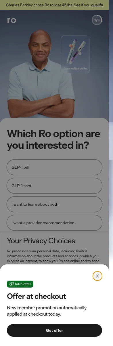 ro.co/lp/weight-loss/quiz/chuck/paid-social on mobile