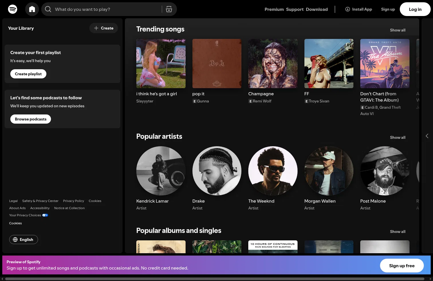 spotify.app.link on desktop, full screenshot