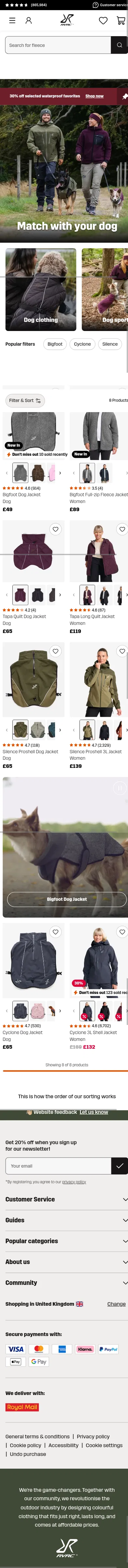 revolutionrace.co.uk/match-with-your-dog on mobile, full screenshot