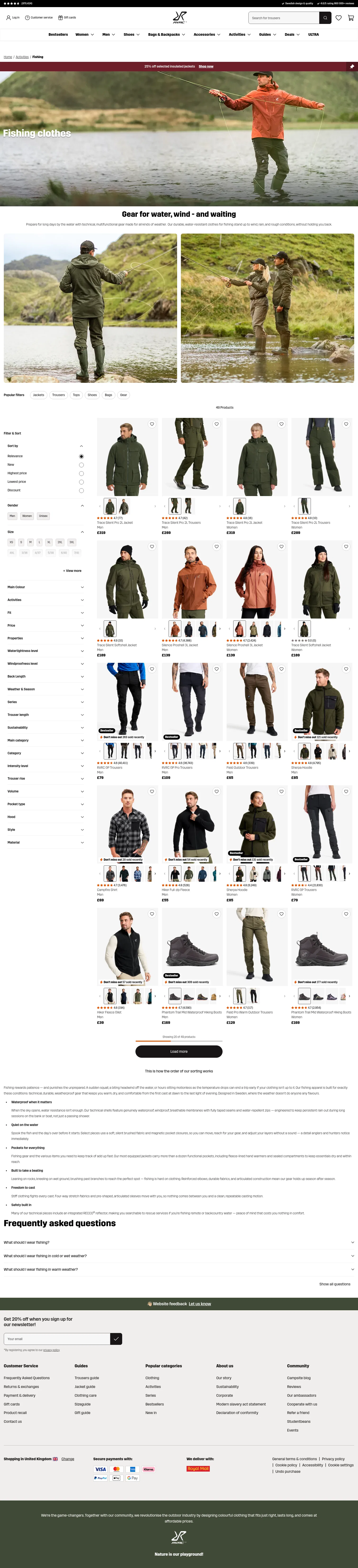 revolutionrace.co.uk/activities/fishing on desktop, full screenshot