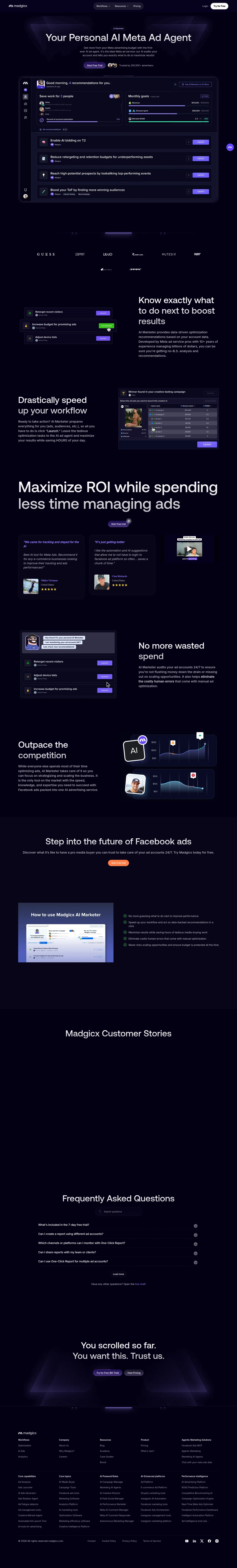 madgicx.com/ai-marketer on desktop