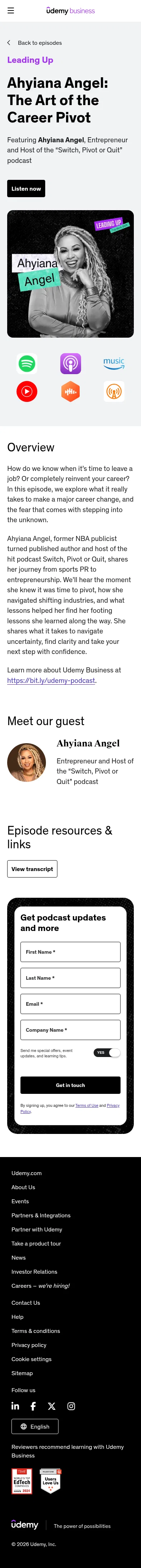 business.udemy.com/resources/leading-up-podcast/ahyiana-angel-the-art-of-the-career-pivot on mobile