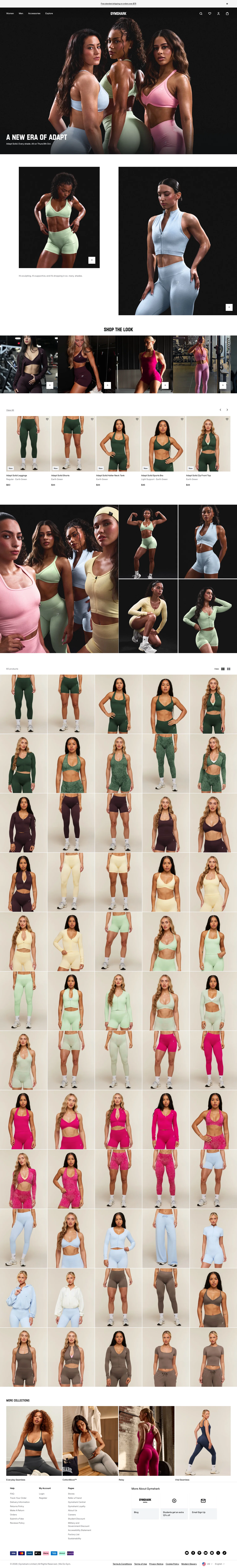 gymshark.com/pages/whitney on desktop