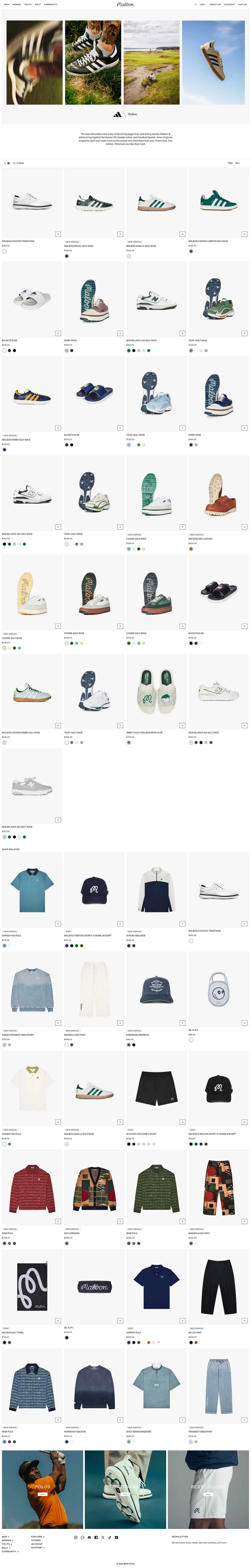 Malbon landing page