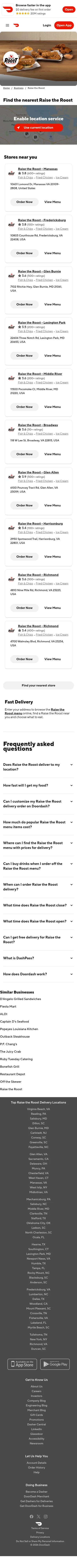 doordash.com/business/Raise-the-Roost-724685 on mobile