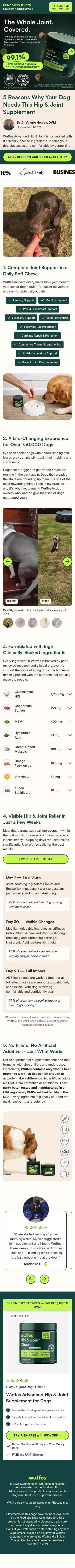 try.wuffes.com/lander/jointchew/listicle/5-reasons-2026-v4-gallery-alt on mobile, full screenshot