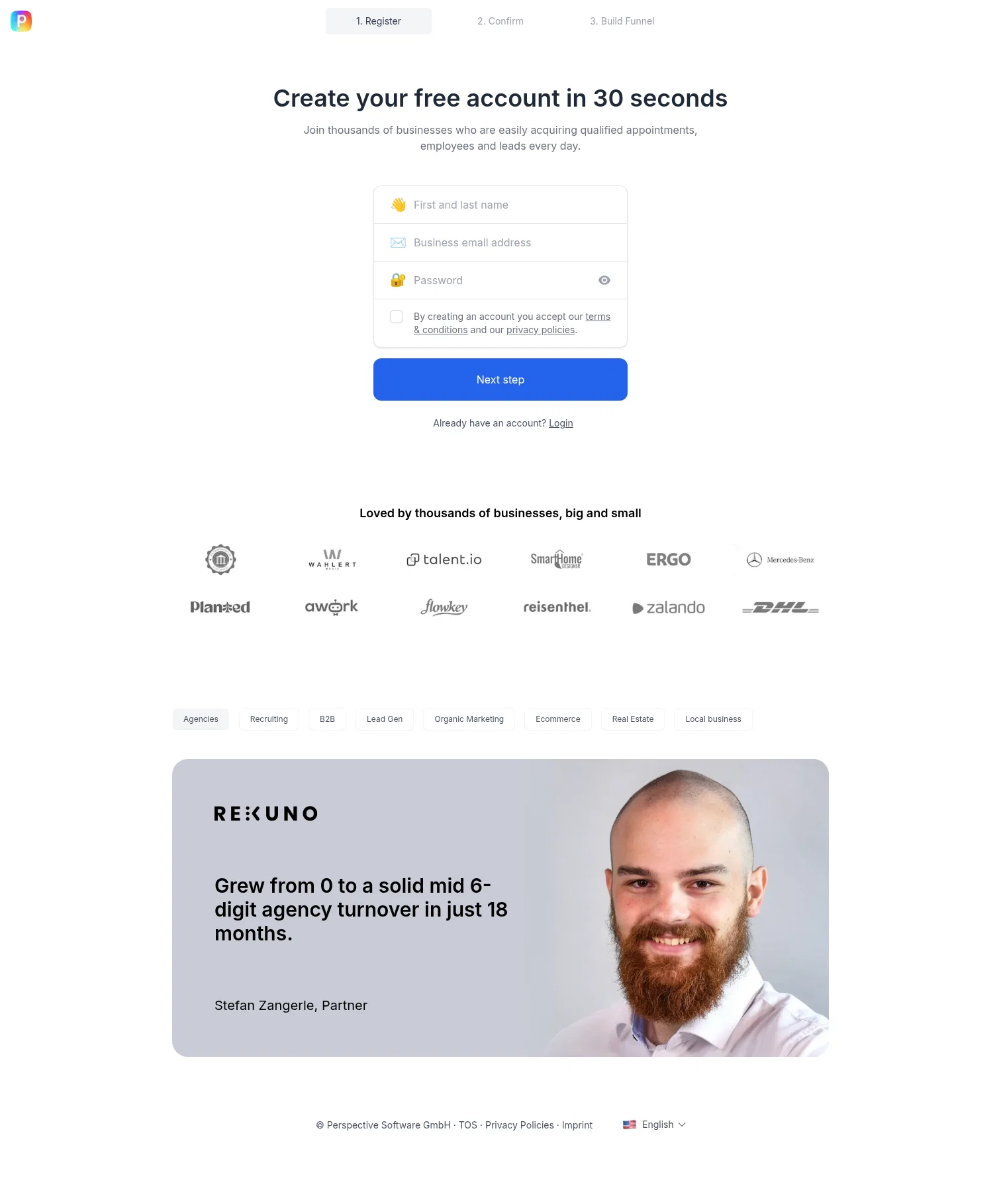 start.perspective.co/en/signup on desktop