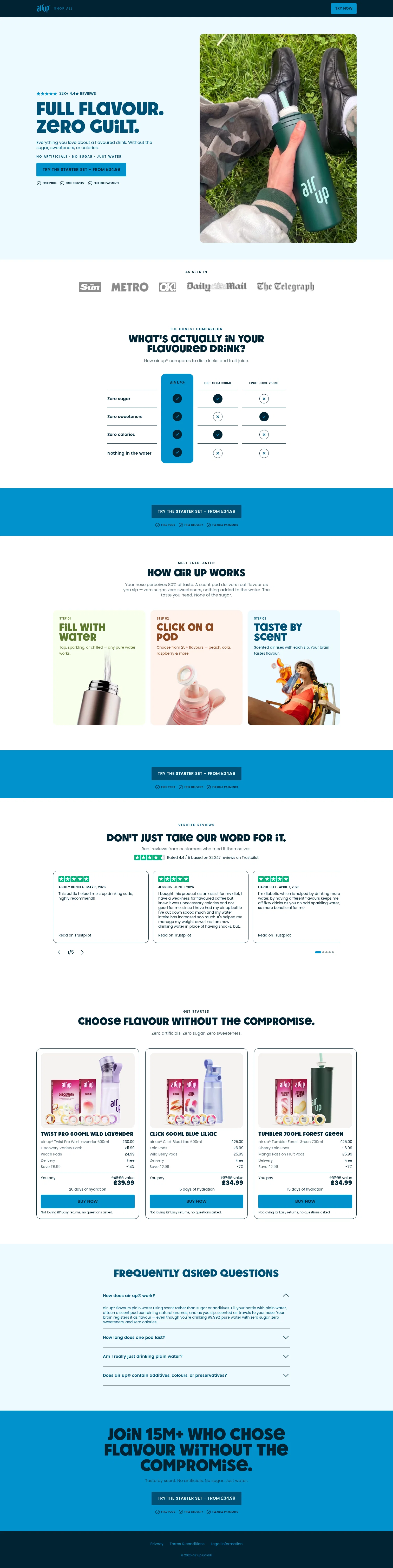 Air Up landing page