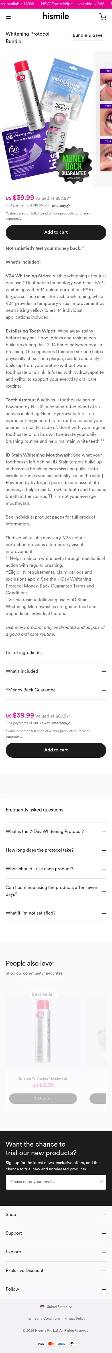 hismileteeth.com/products/whitening-protocol-bundle on mobile