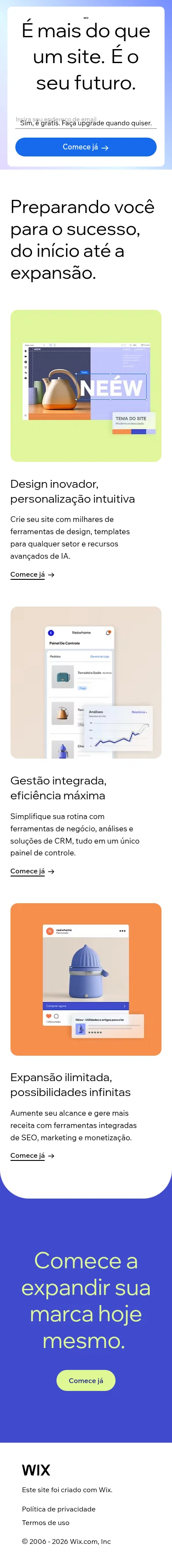 pt.wix.com/lp-pt/website-builder on mobile