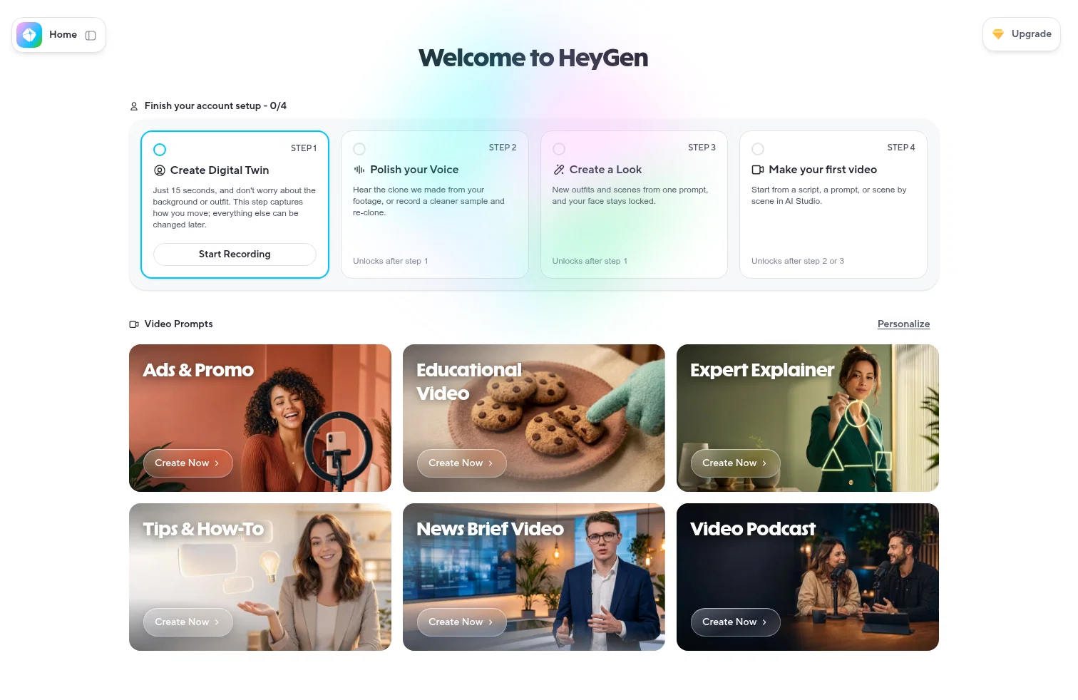 Heygen landing page
